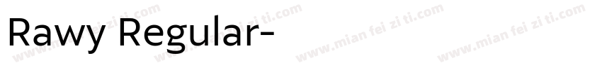Rawy Regular字体转换